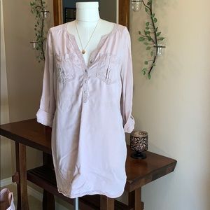 Express blush pink tunic dress